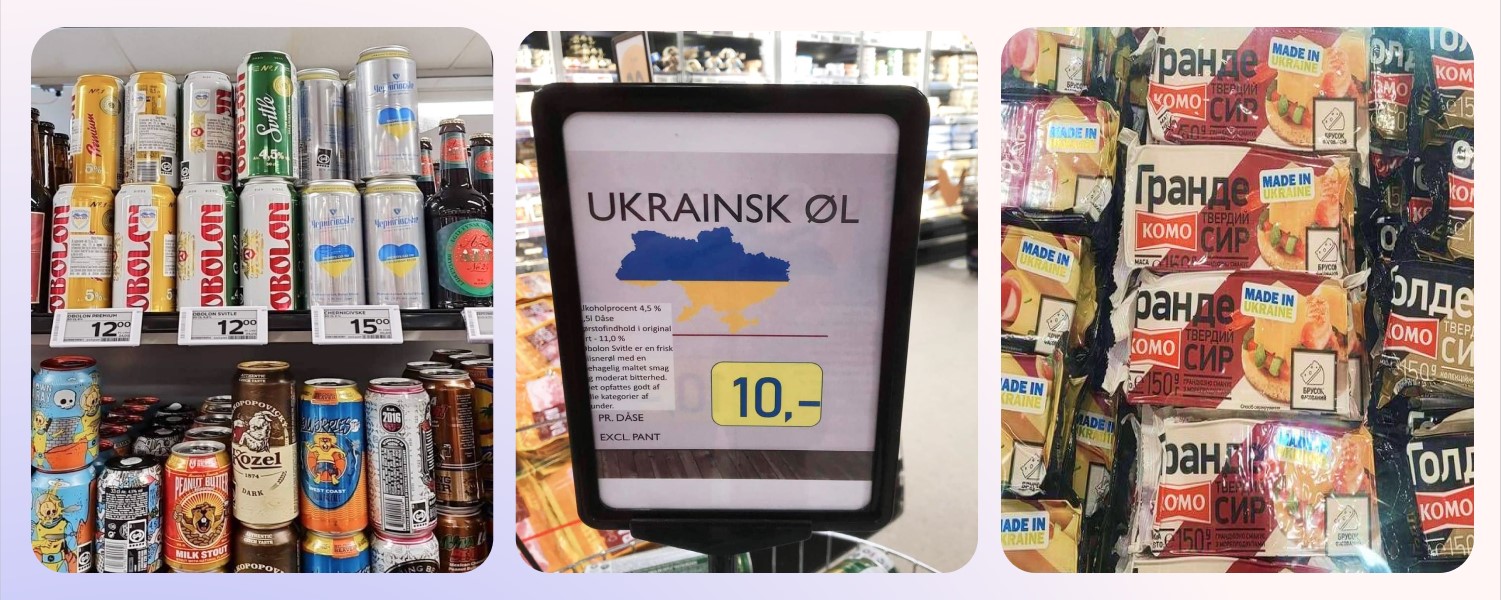 Ukraine goods in Coop Dennmark
